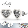 Destin bijoux cristaux Swarovski coeur Stud Earrings